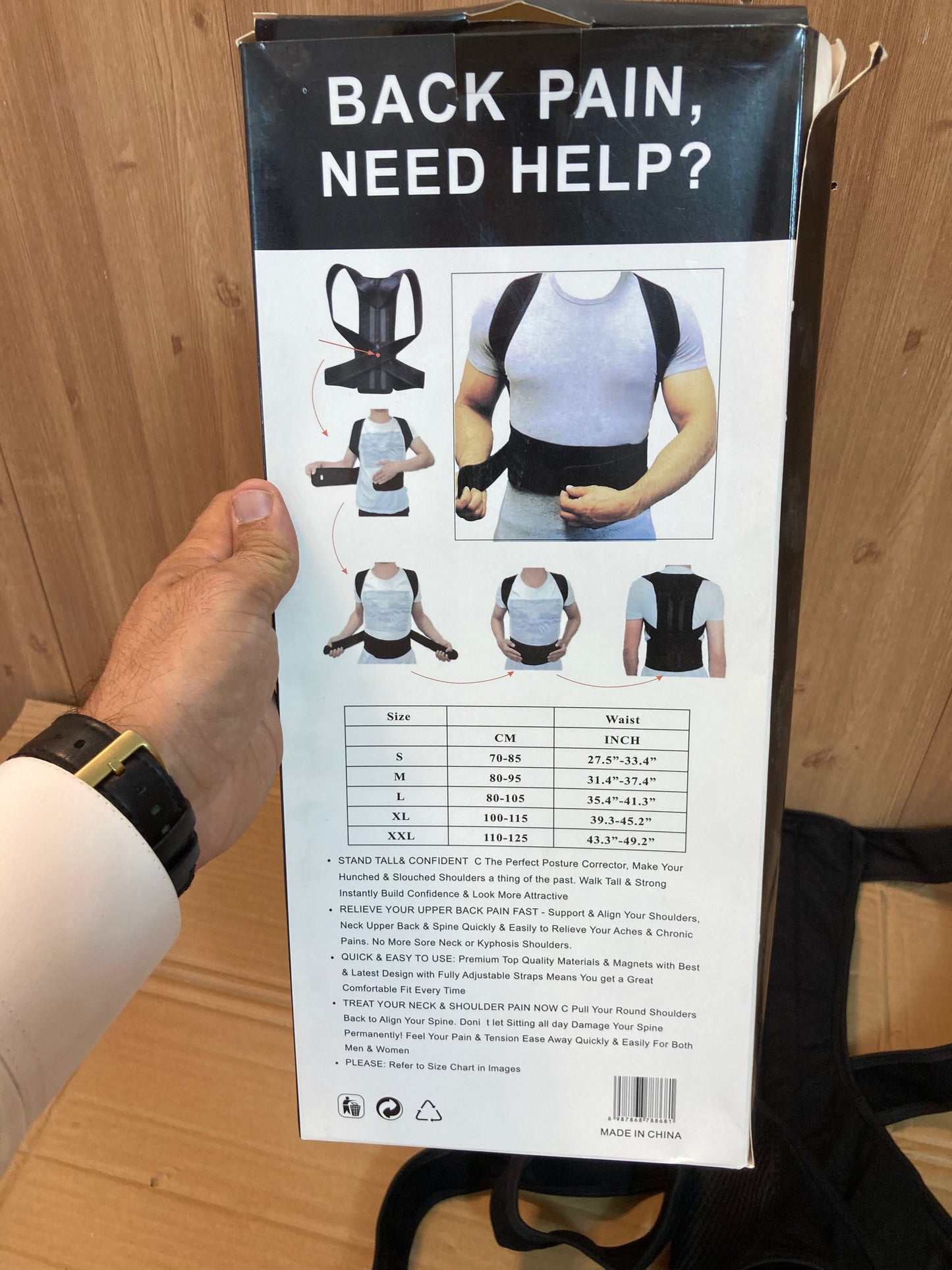 Adjustable Back & Spine Support For Pain Relief | Shoulder & Backbone Support Belt
