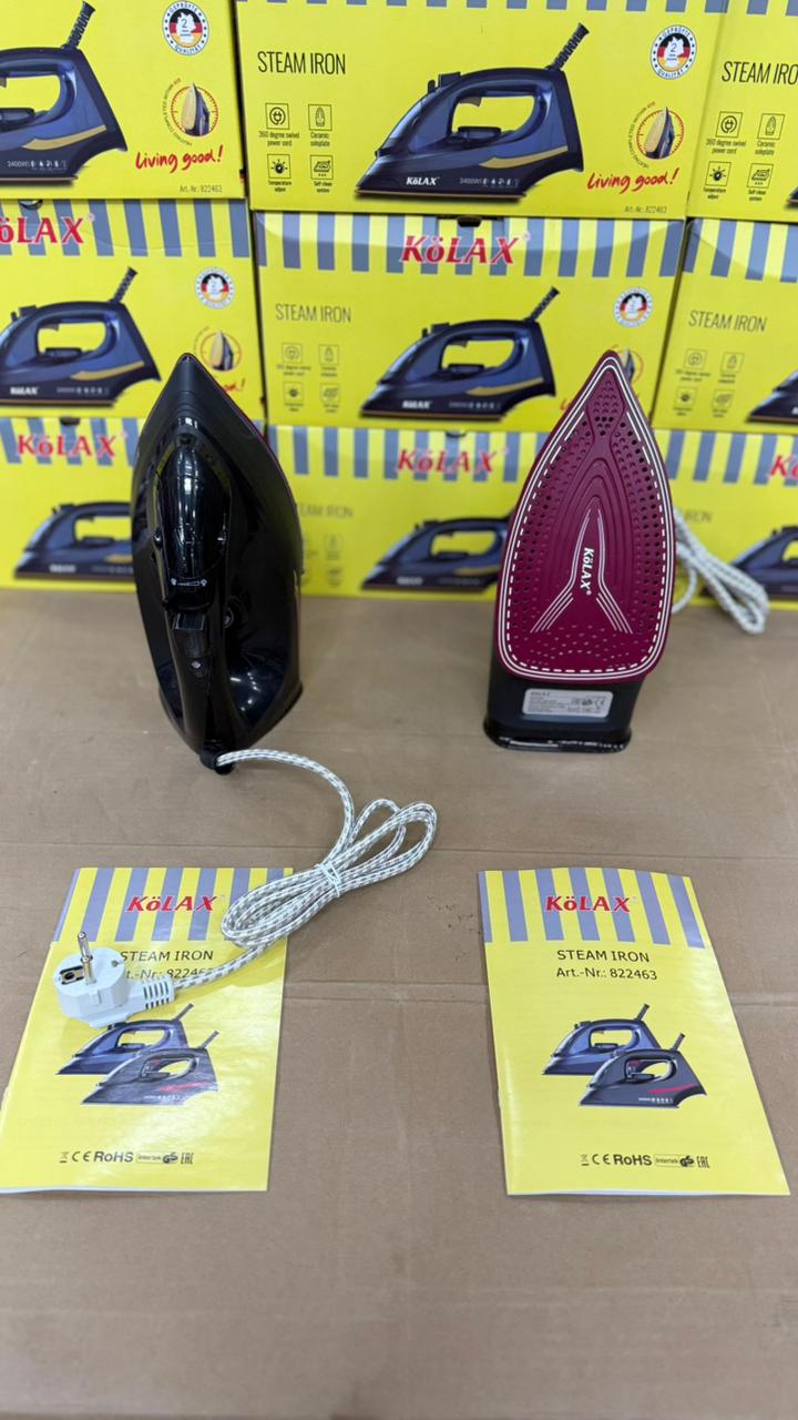 Kolax German-Made Steam Iron: Effortless Wrinkle-Free Clothing"