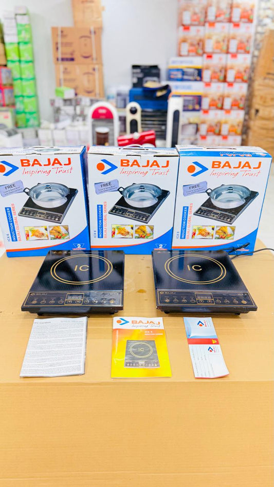 Bajaj ICX 6, 1600 Watts Induction Cooktop with Pan sensor, Black