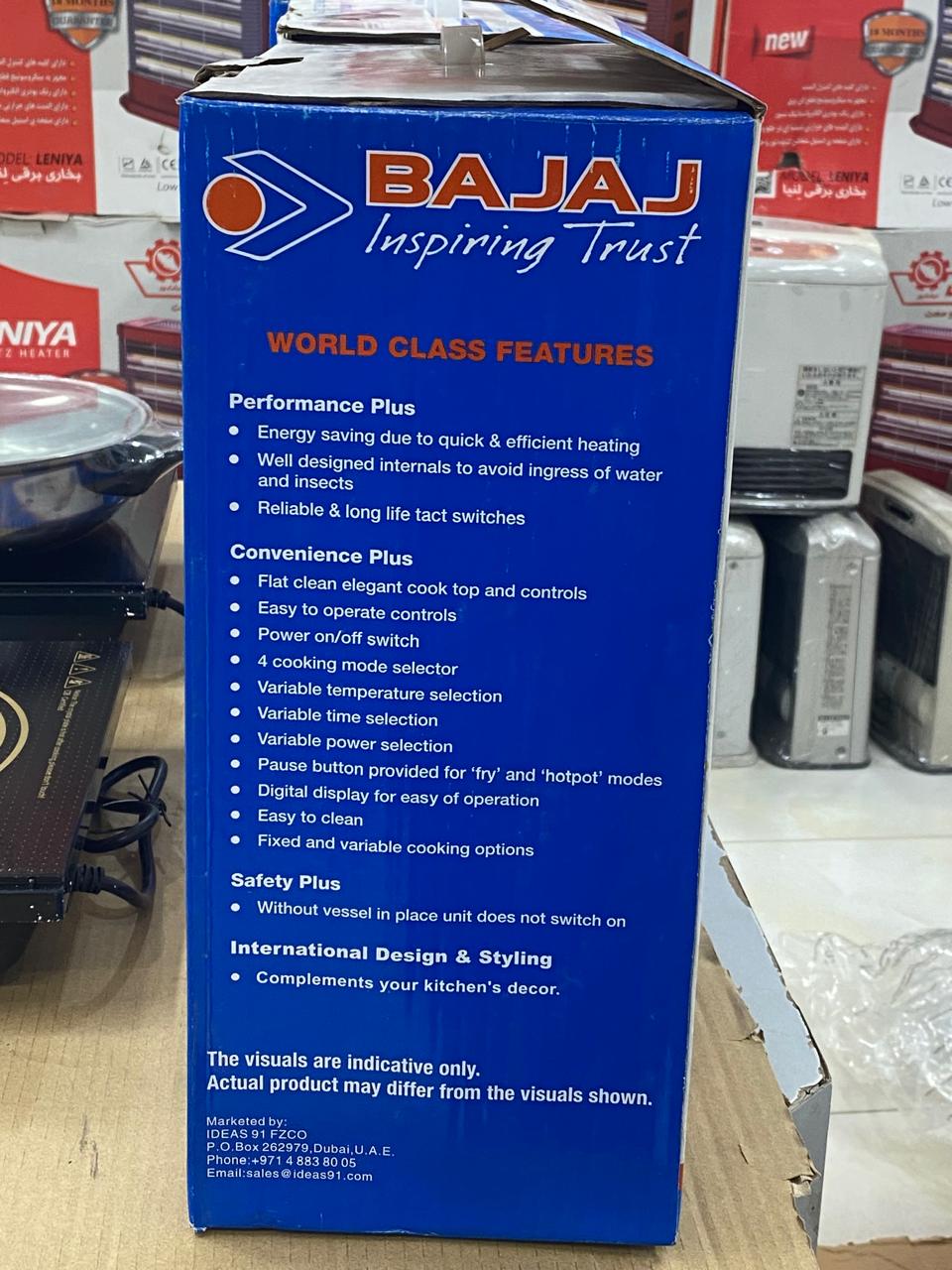Bajaj ICX 6, 1600 Watts Induction Cooktop with Pan sensor, Black