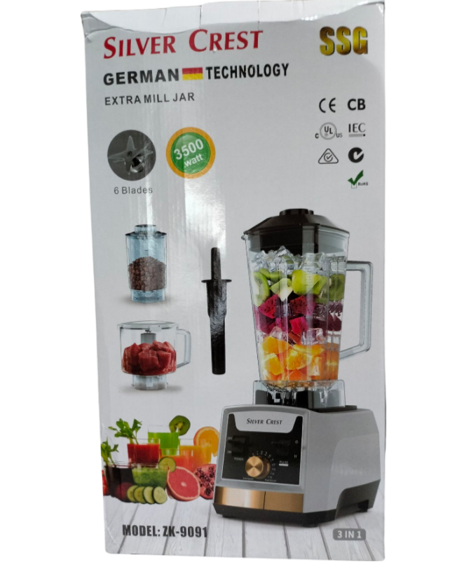 Germany Lot Imported Silver Crest 3 in 1 Food Processor | Blender, Chopper and Grinder