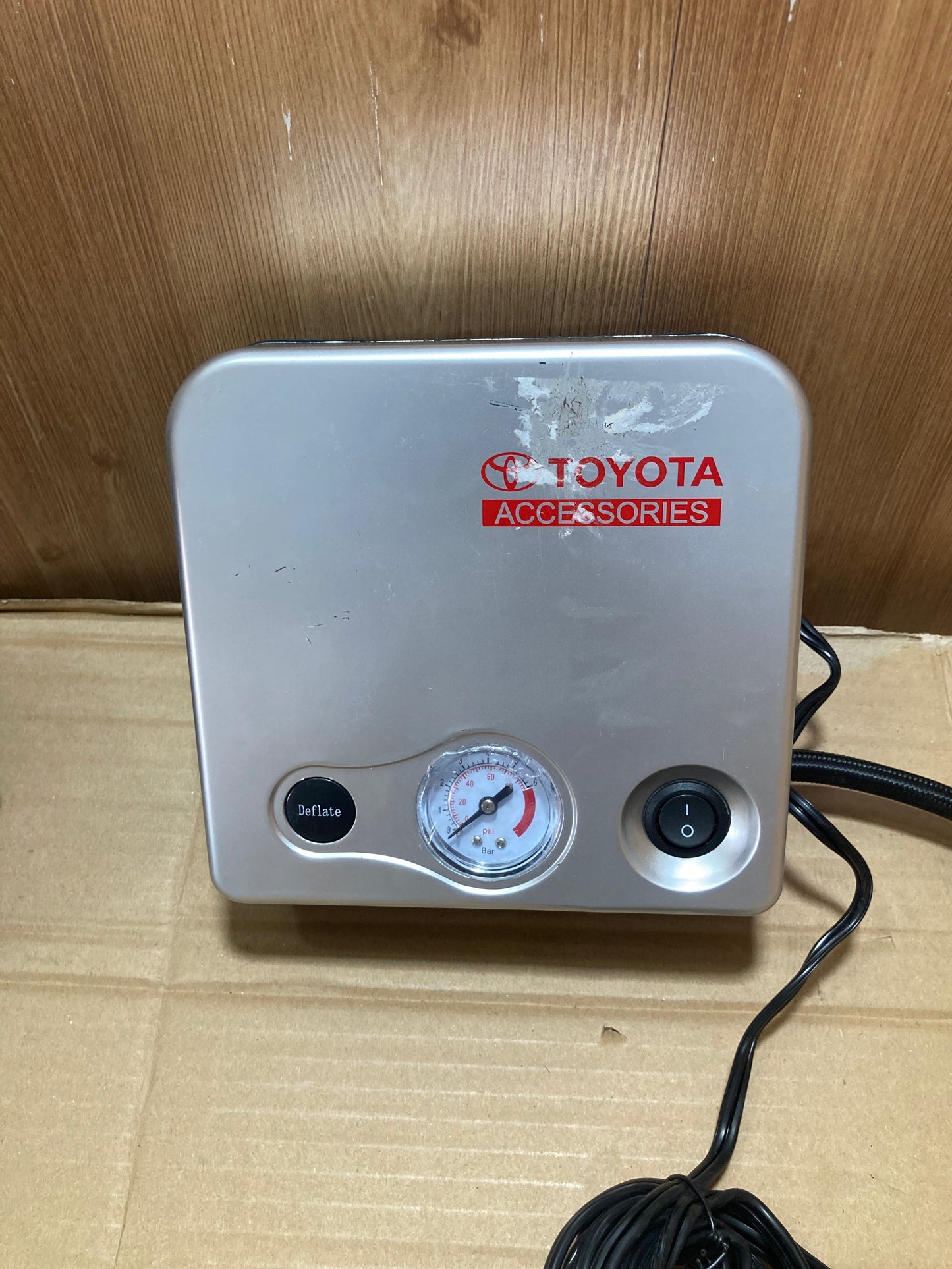 Toyota Tire Inflator/Air Compressor With 3 High Air Flow Nozzles & Adaptors