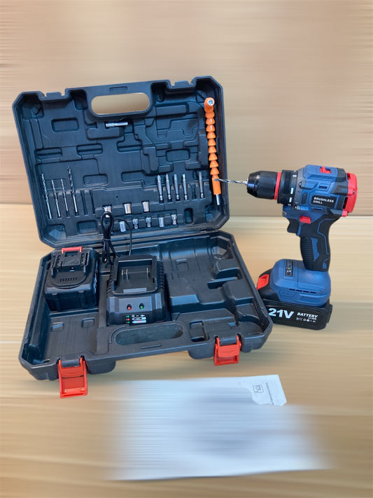 Lot Imported Heavy Duty Brushless Drill Machine with 21V Double Batteries