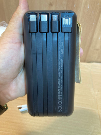 Kamal Solar Energy Power Bank With 4 Built In Cables 50,000mAh S303