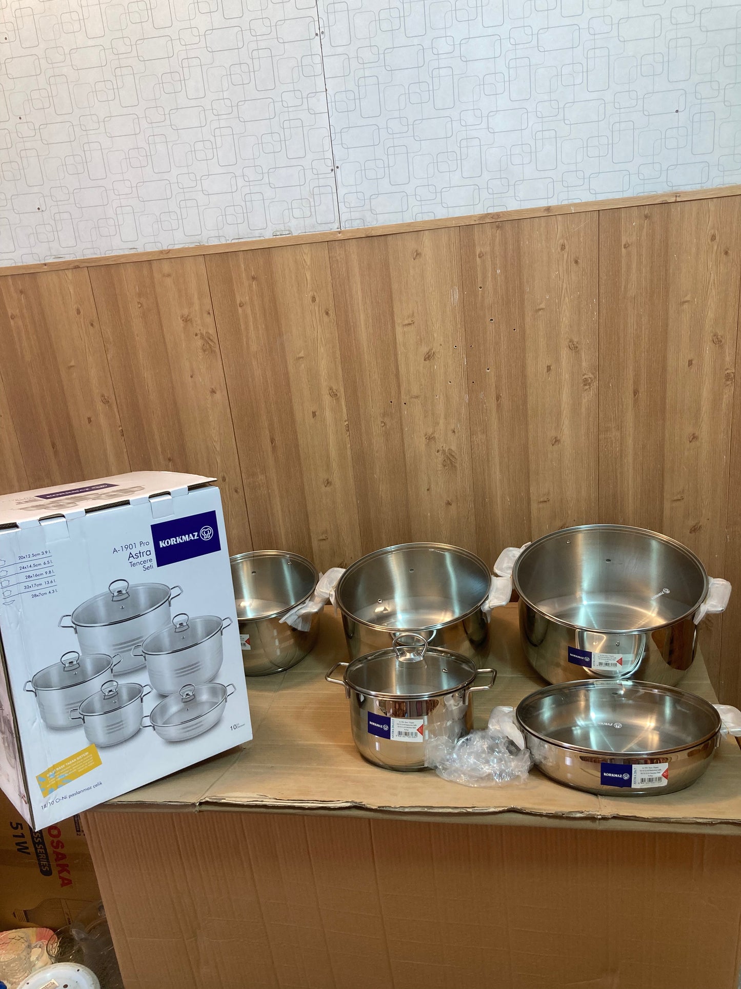 Korkmaz Turkey Stainless Steel 10PCs Cookware Set ASTRA A-1901
