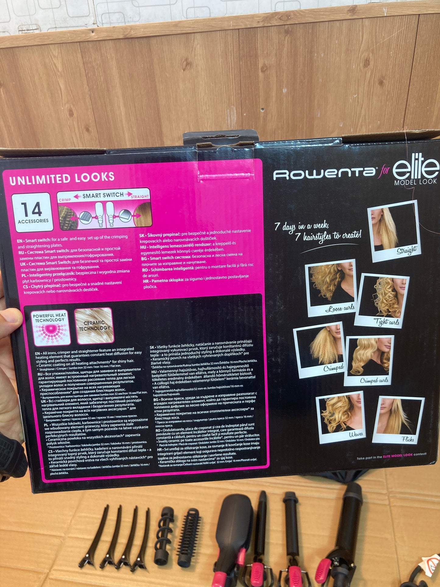 Lot Imported Rowenta 14 in 1 Powerful Hair Styler Set