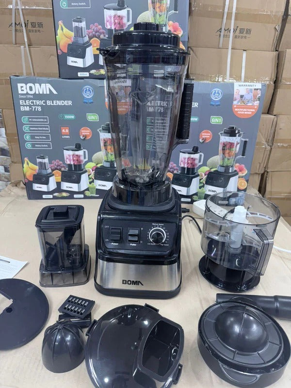 BOMA 6-in-1 Juicer Blender | Multifunction Food Processor | Powerful Motor