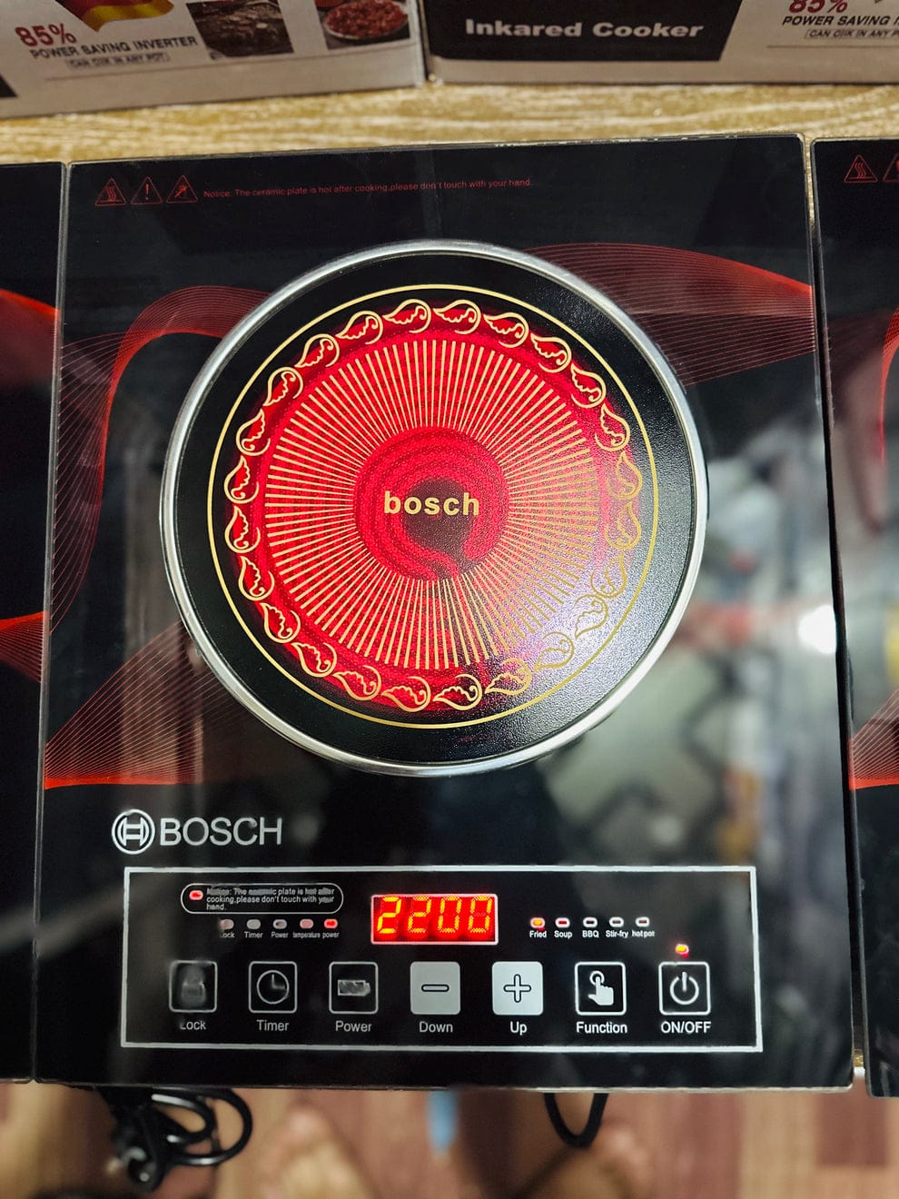 Bosch RBK-12 Infrared Cooker – 2200W High Power Electric Stove with Touch Control & Energy Saving Technology
