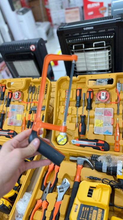 DEWALT 48V Power Drill Kit | 56 Accessories + 2 Rechargeable Lithium Batteries
