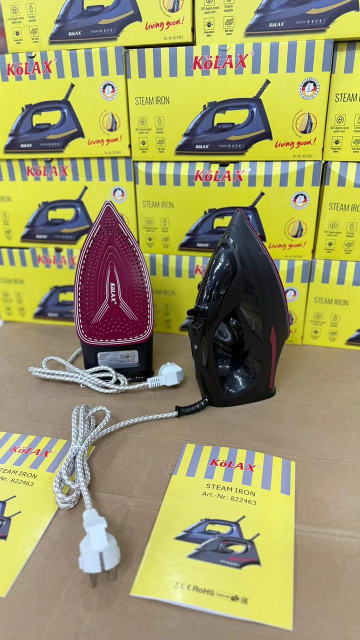 Kolax German-Made Steam Iron: Effortless Wrinkle-Free Clothing"