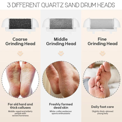 Rechargeable Foot Callus Remover – Pedicure Tool File for Dead, Hard, Cracked, Dry Skin